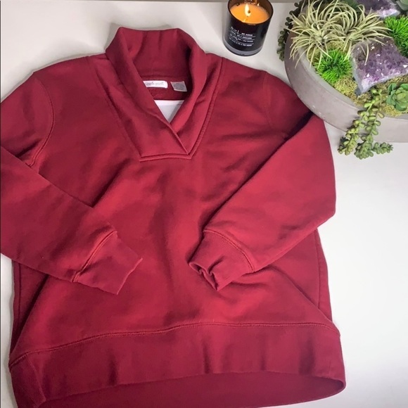 Hastings & Smith Shawl collar preppy pullover S/P cranberry sweater vintage - Picture 7 of 7